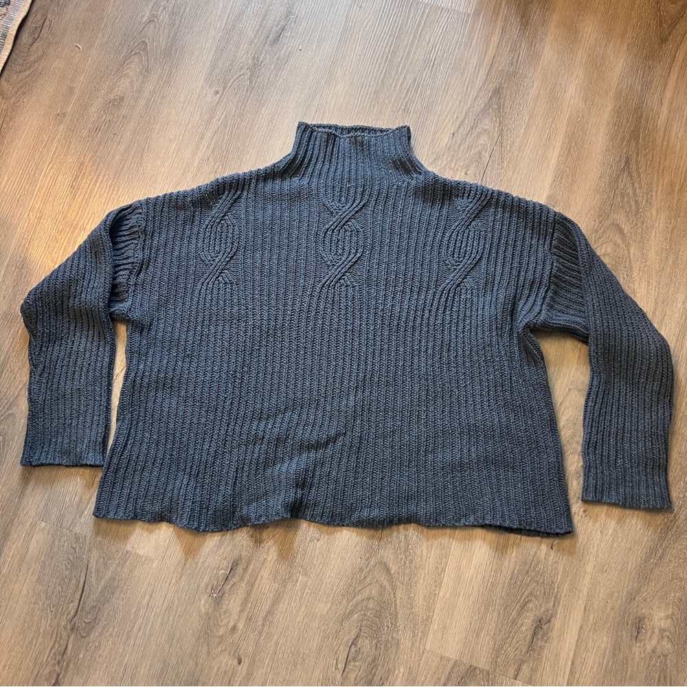 MISSLOOK Charcoal Cowl Neck Sweater